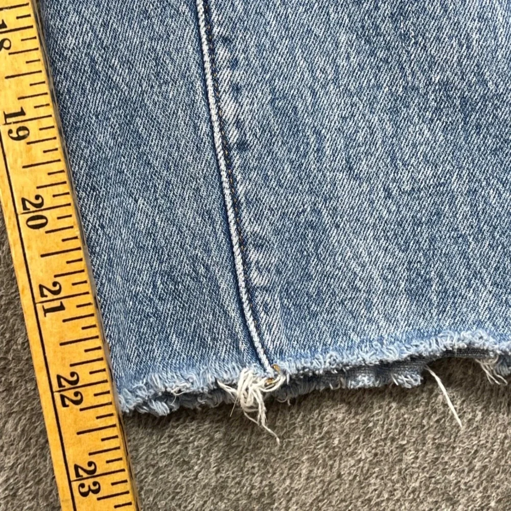 Madewell The Perfect Vintage Straight Jean Light Wash Distressed Size 30 cropped - Picture 7 of 11